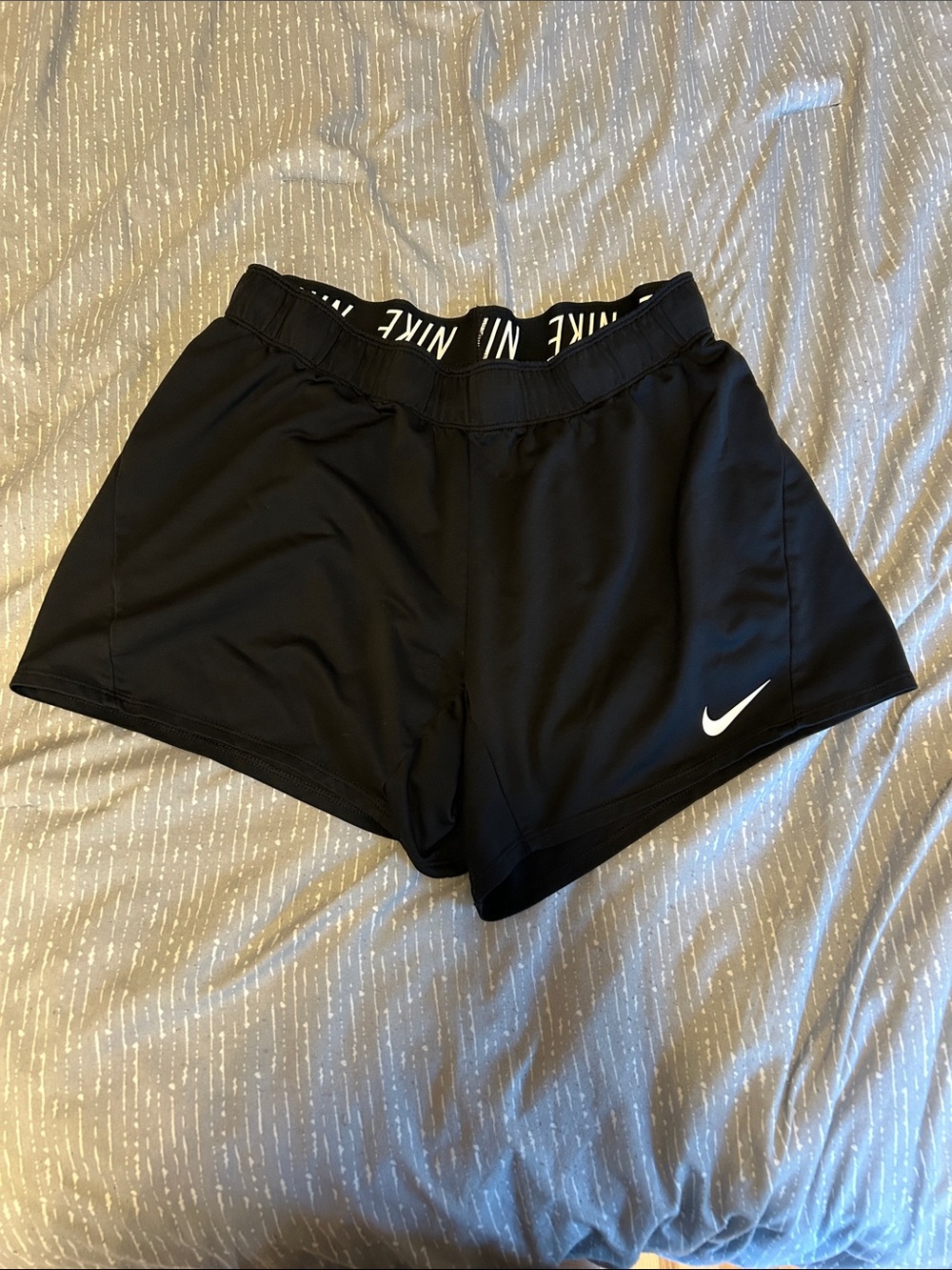 Nike Black Women's Running Shorts with White Swoosh